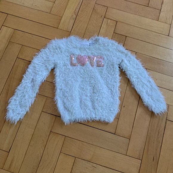 The Children's Place Other - “Love” Furry sweater
